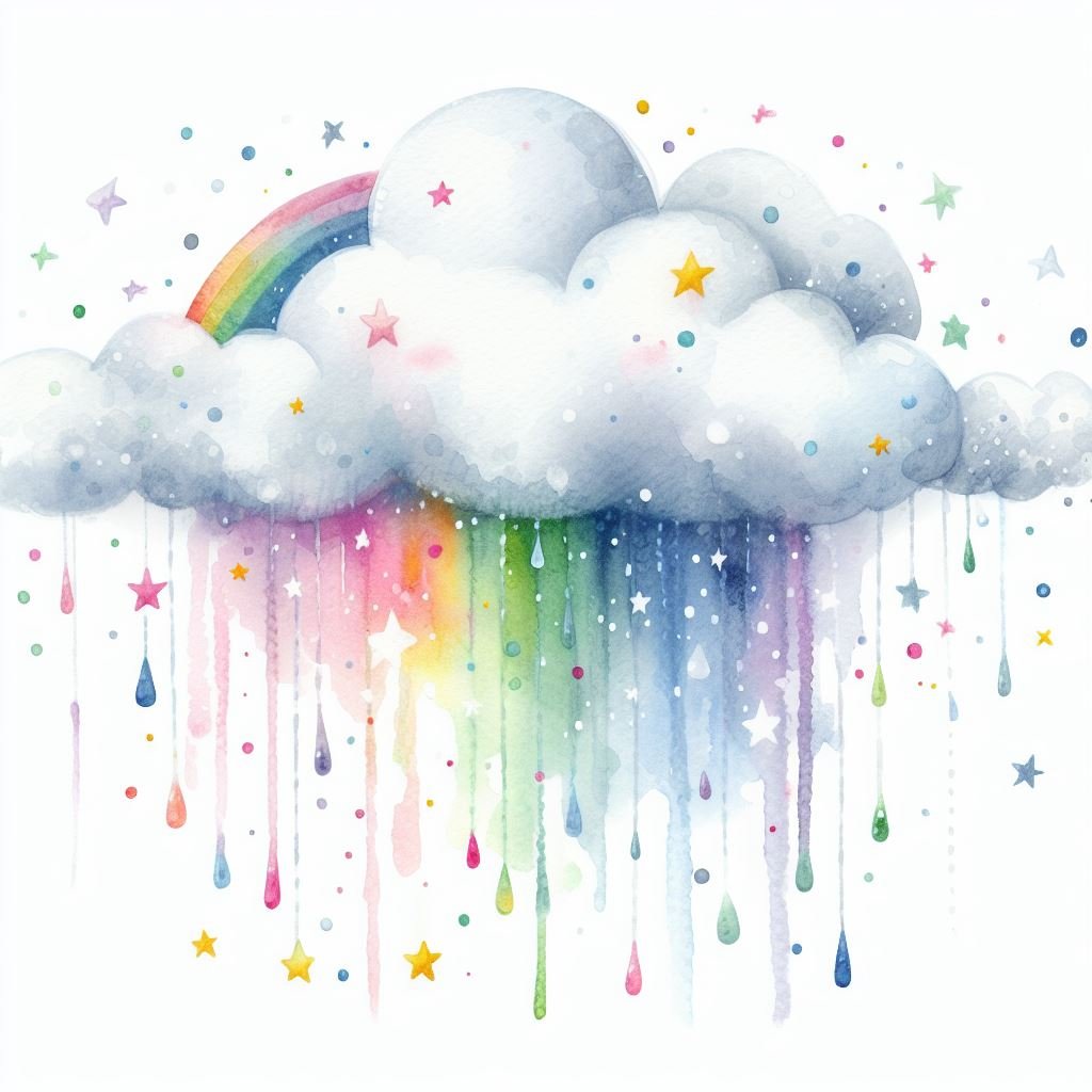 Láminas Infantiles de Nubes y Arco Iris