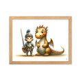 Load image into Gallery viewer, Cuadro con marco Caballero y Dragon
