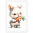 Cargar la imagen en la vista de la galería, Cuadro enmarcado Conejito zanahoria
