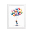 Load image into Gallery viewer, Cuadro enmarcado infantil Niño con globos
