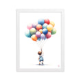 Load image into Gallery viewer, Cuadro enmarcado infantil Niño con globos
