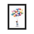 Load image into Gallery viewer, Cuadro enmarcado infantil Niño con globos
