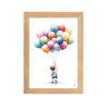 Load image into Gallery viewer, Cuadro enmarcado infantil Niño con globos
