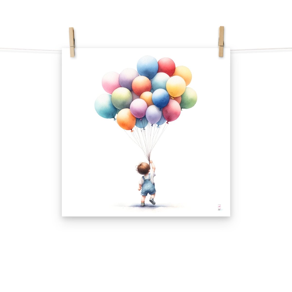 Lamina infantil Niño con Globos