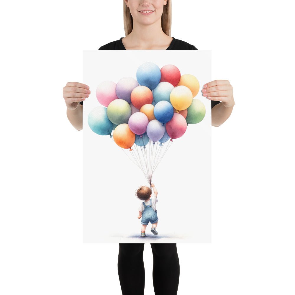 Lamina infantil Niño con Globos