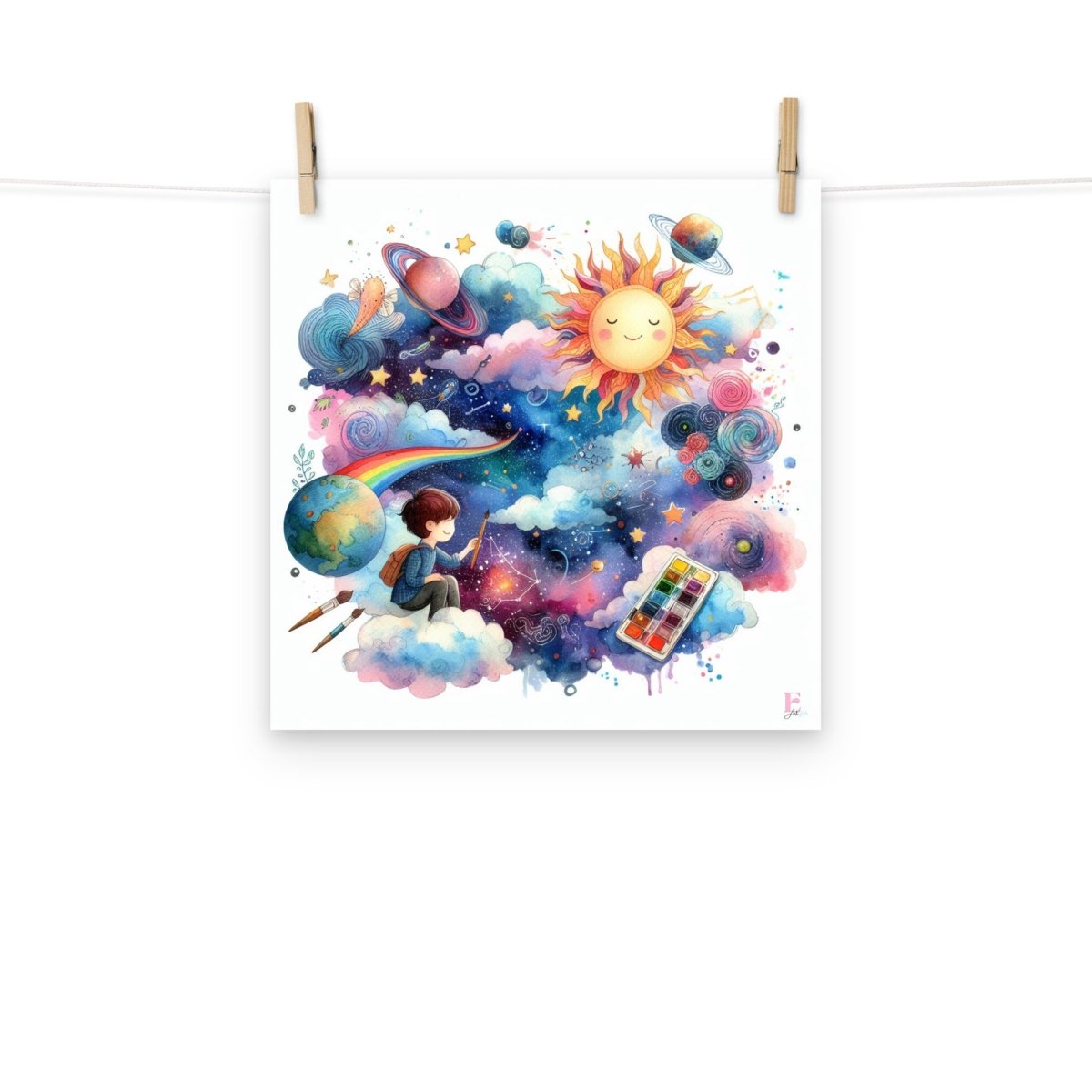 children's space prints