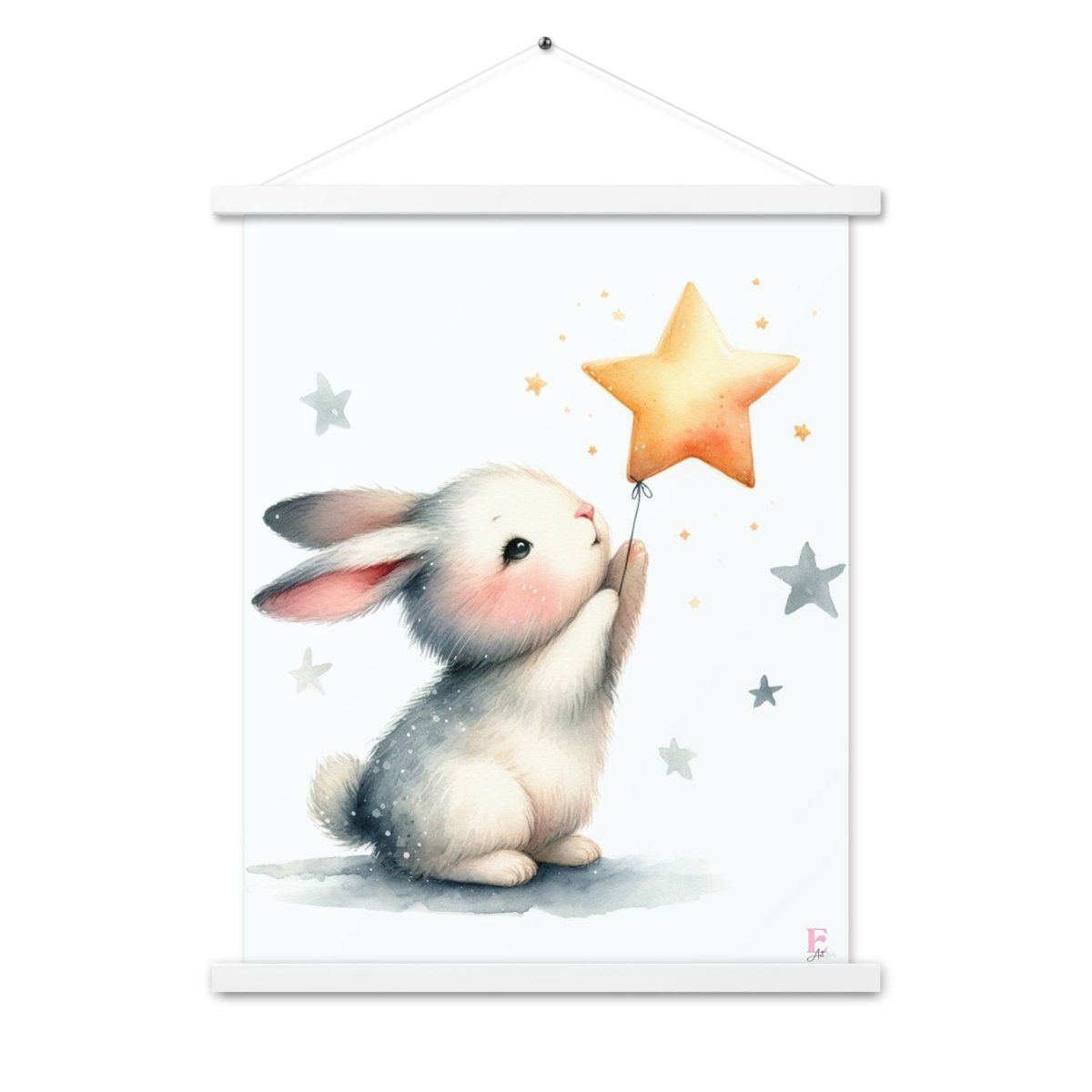 Bunny and Star poster hanger