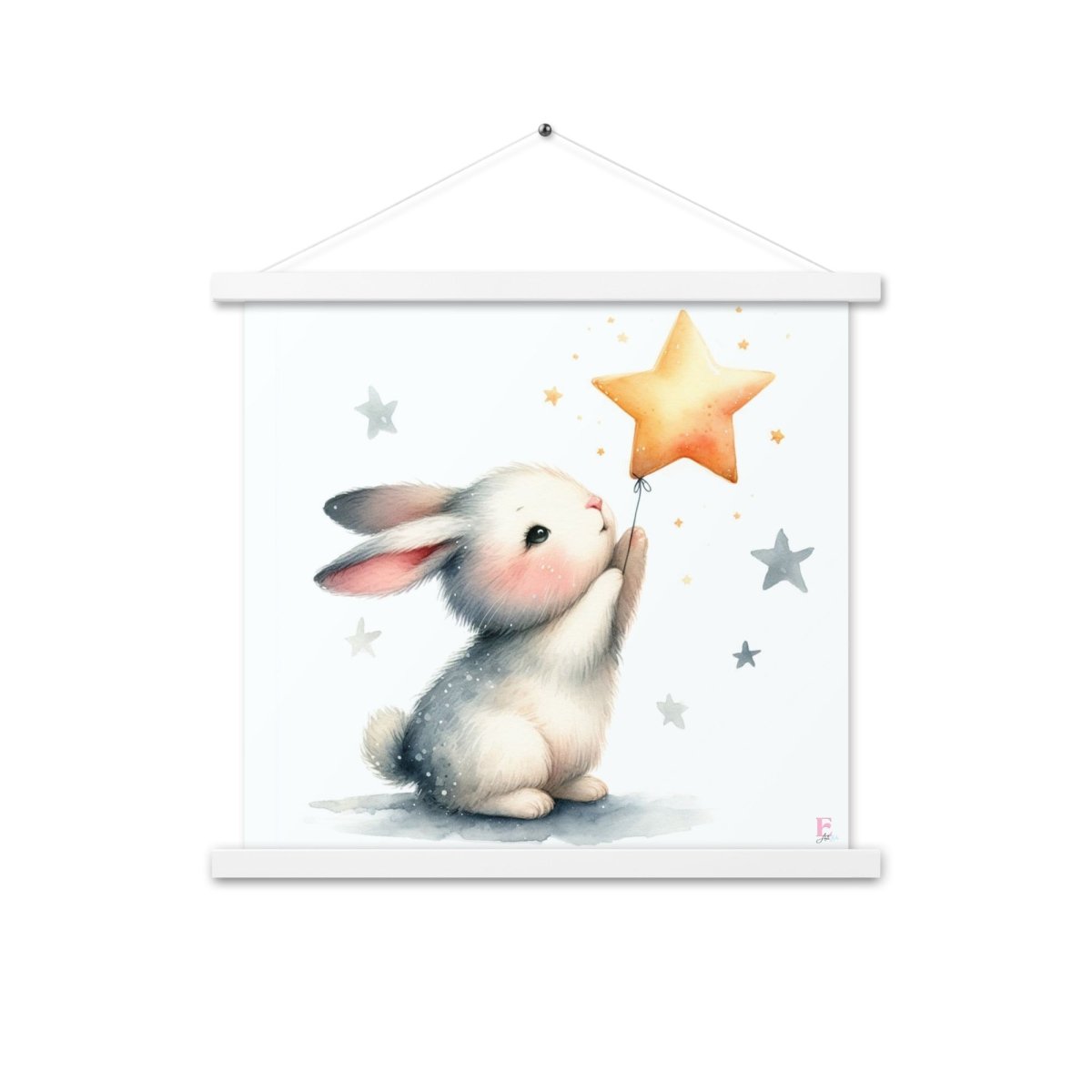 Bunny and Star poster hanger