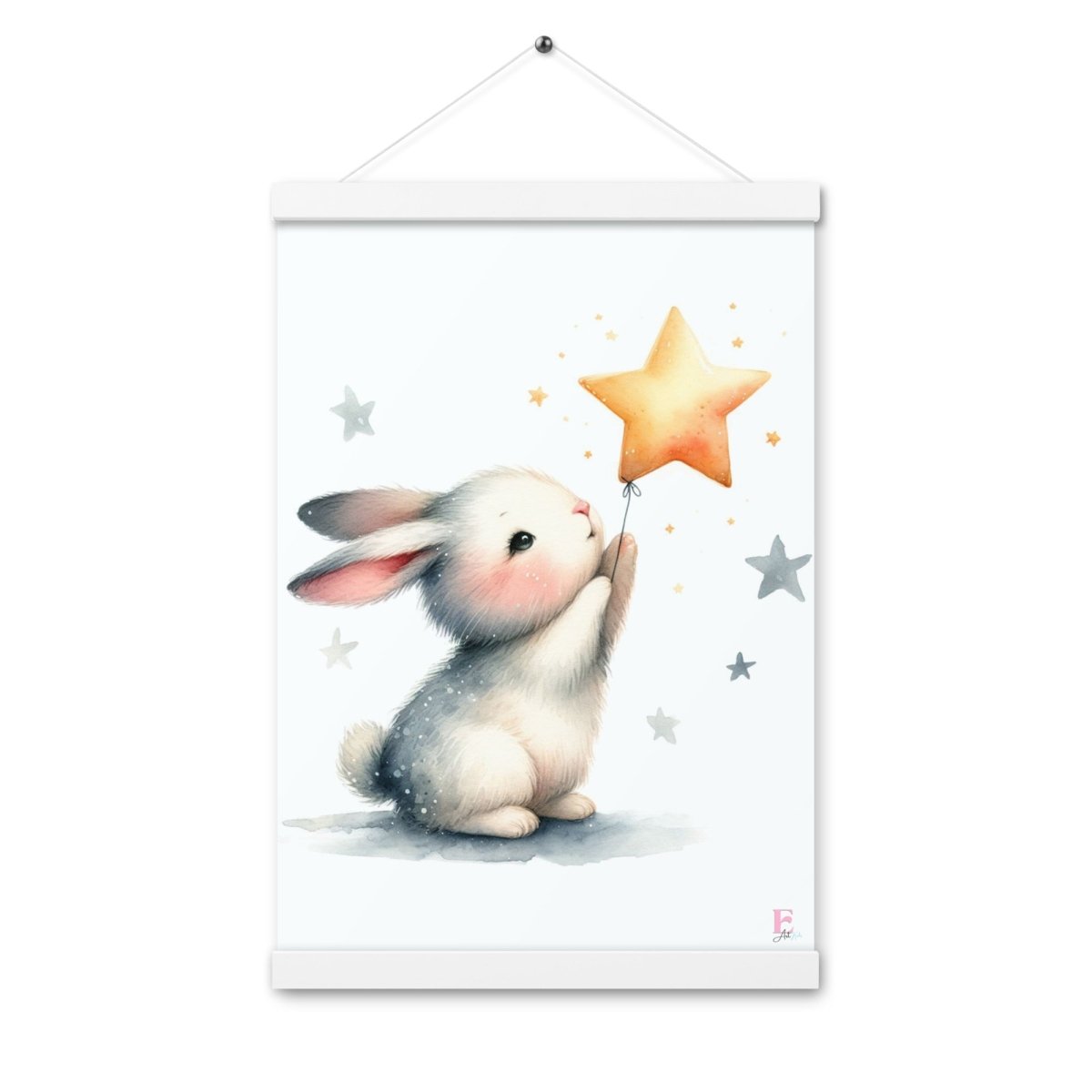 Bunny and Star poster hanger