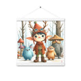 Load image into Gallery viewer, Poster Colgador Duende rojo del bosque
