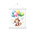 Load image into Gallery viewer, Poster colgador Monito con globos
