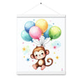 Load image into Gallery viewer, Poster colgador Monito con globos
