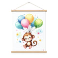 Load image into Gallery viewer, Poster colgador Monito con globos
